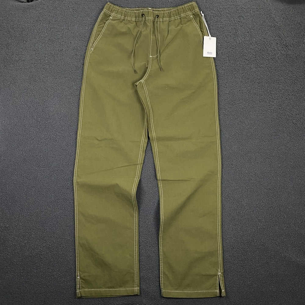 Katin Surfside Pant Mens 32 Olive Green Elastic Waist Drawstring Surf Skate